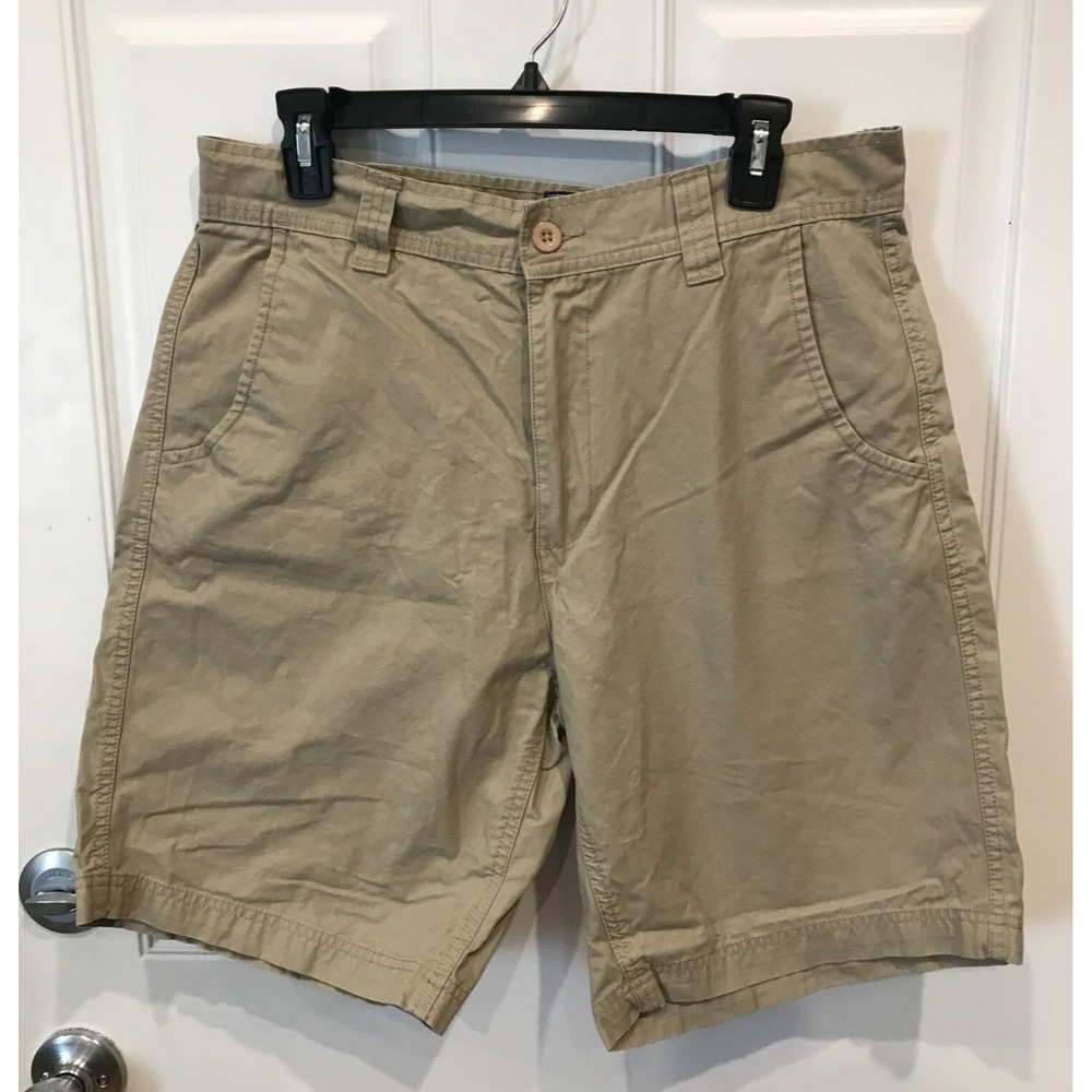 Cherokee Mens Chino Shorts Size 34 Beige Flat Front Casual Summer Wear